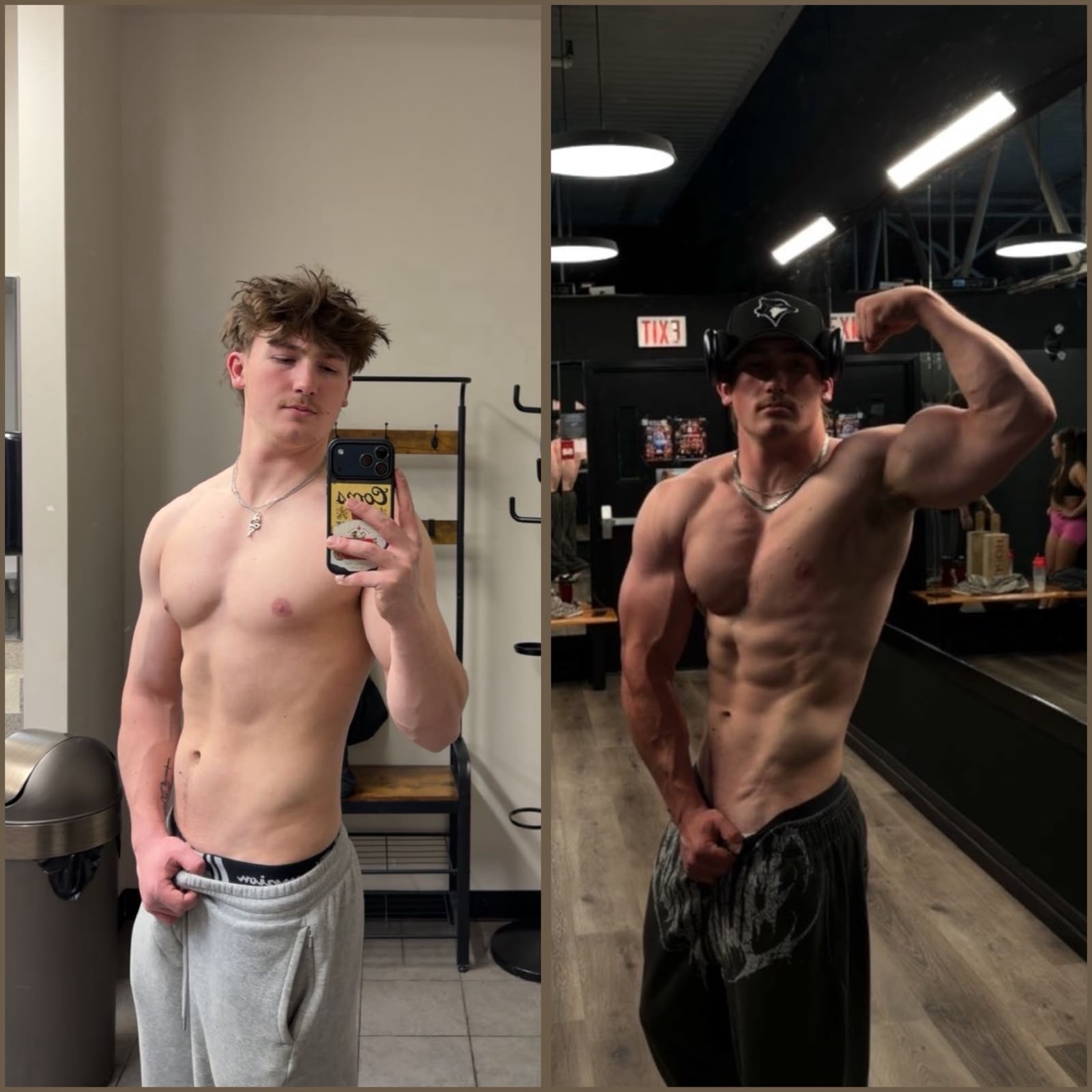 Hunter Cecka's 45-day transformation, before and after